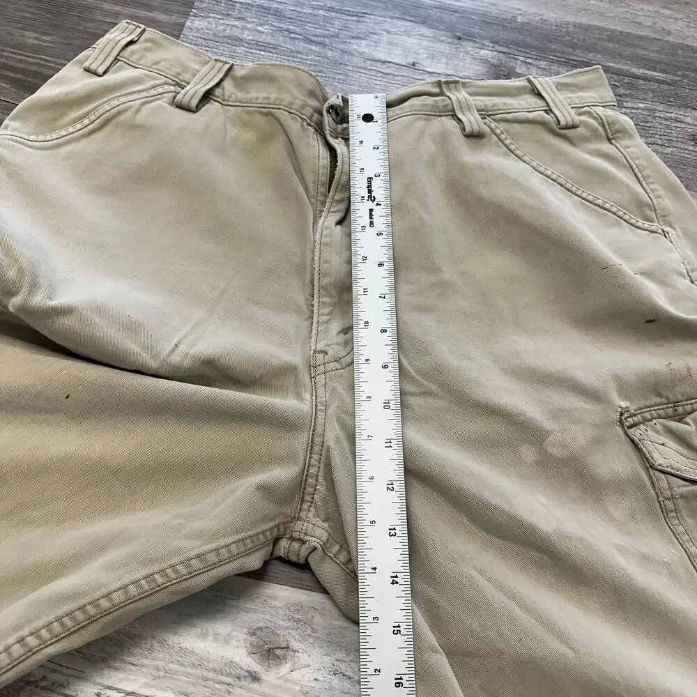 Vintage Y2k Levis Beige Men W38 Silvertab Skater Baggy‎ Tactical Cargo Shorts